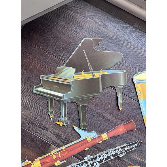 Vintage Musical Instruments Die-cut Cutouts Band Music Cardstock Classroom - Picture 7 of 10